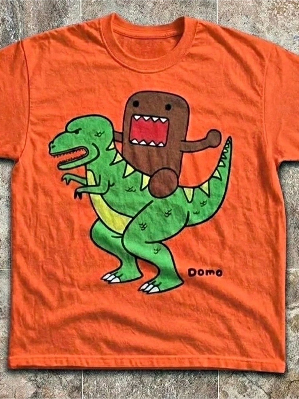 Domo dinosaur graphic tee Orange